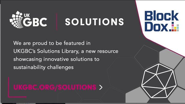 UKGBC SOlutions Library, BlockDox, Innovation